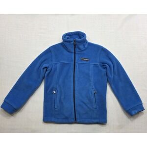Columbia 1510451 Steens Boy's Blue Fleece Zip Up Pocketed Jacket. Size XS
